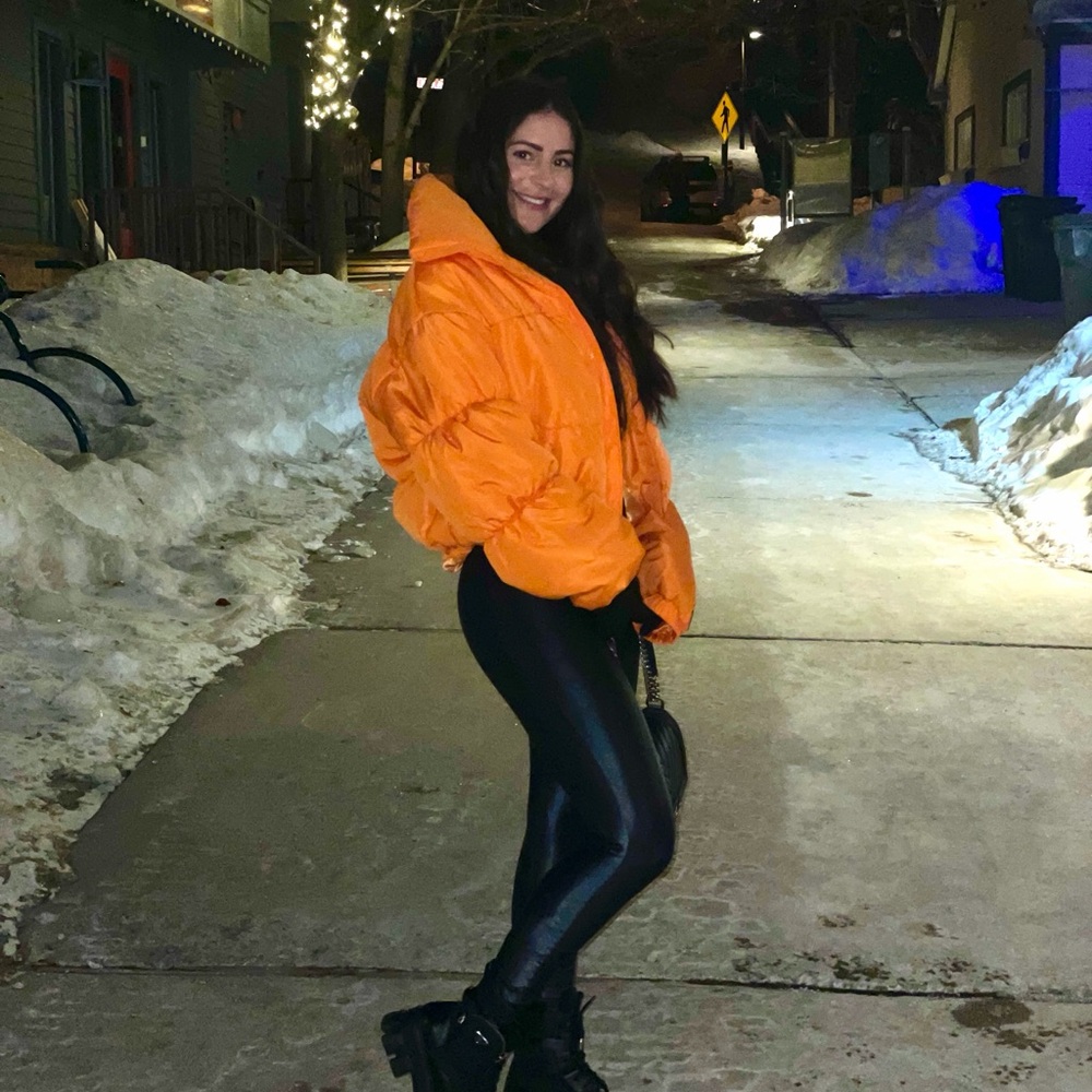 Dylan Orange Puffer Jacket - Picture 2 of 6